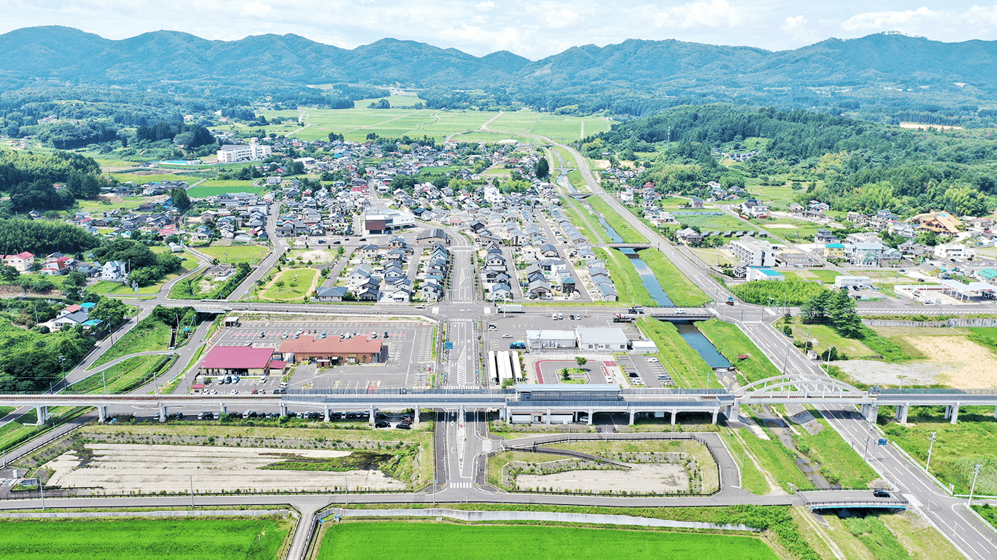 Yamamoto Town　Reconstruction urban development of a compact town
— Pure Construction Management（PCM）—（2011～2016）example1